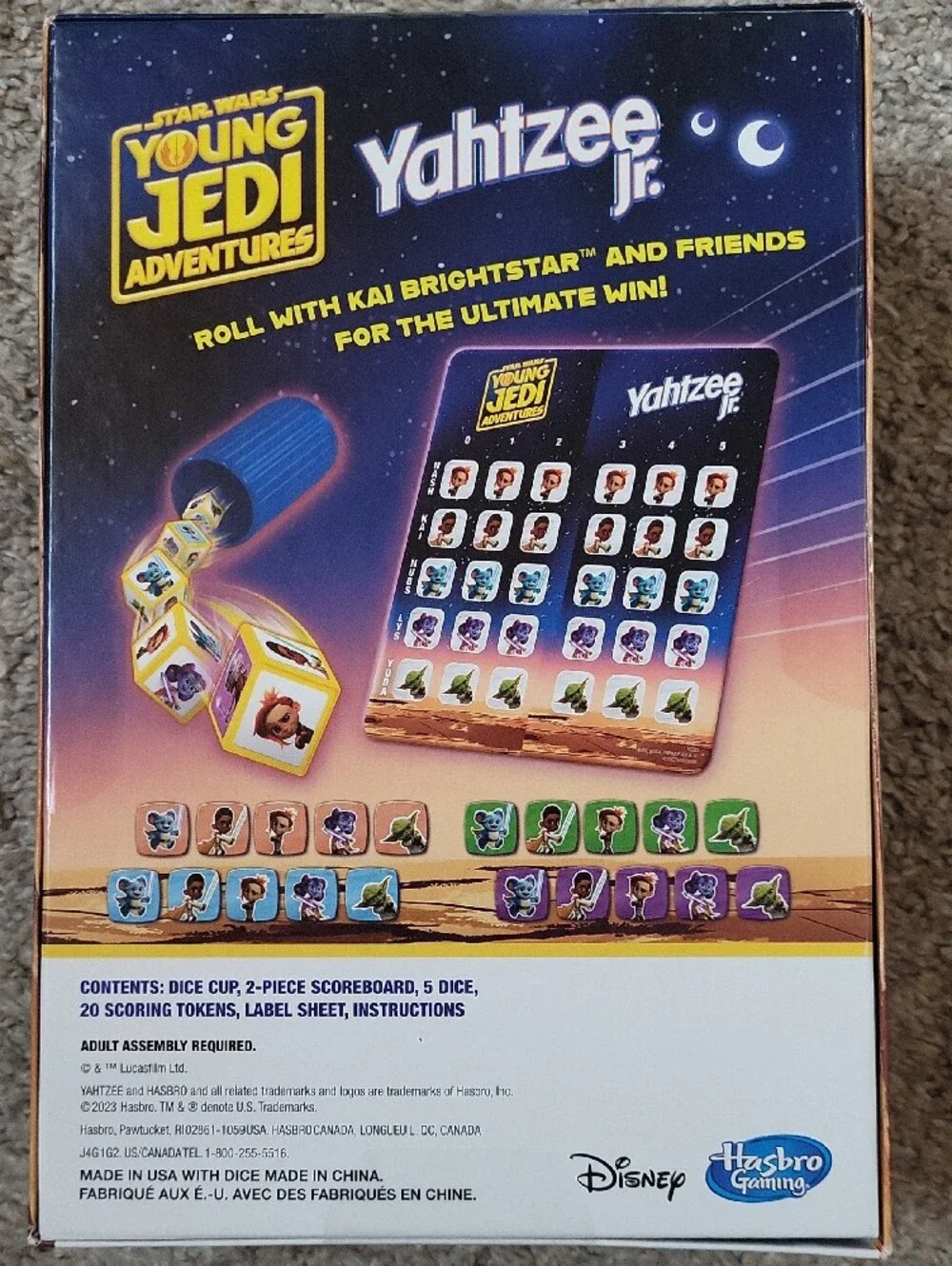 NWT Disney Star Wars Young Jedi Adventures Yahtzee Jr. Boxed Game